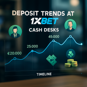 A graphically styled image showing a timeline of increasing and decreasing deposits on a